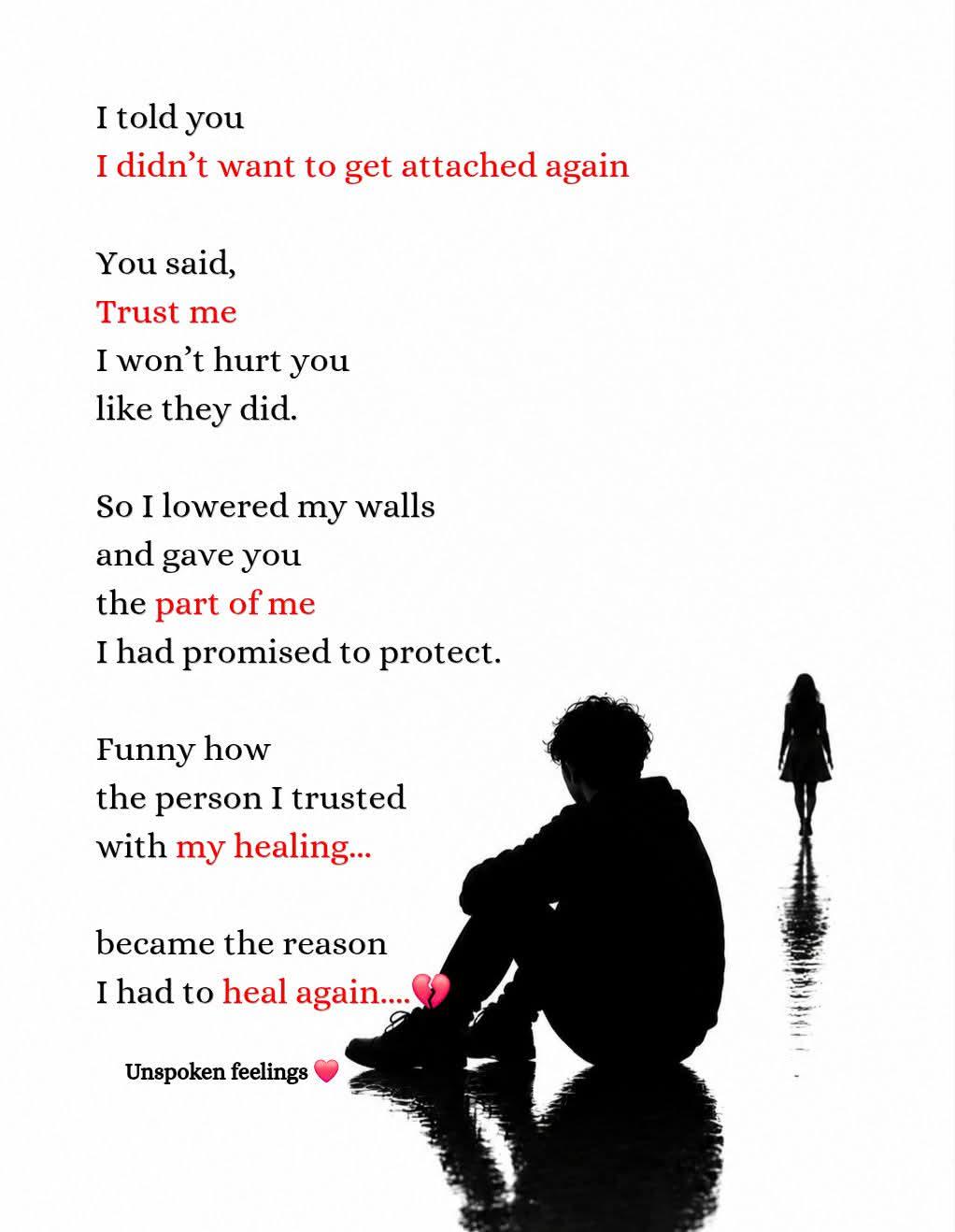 You said trust me...