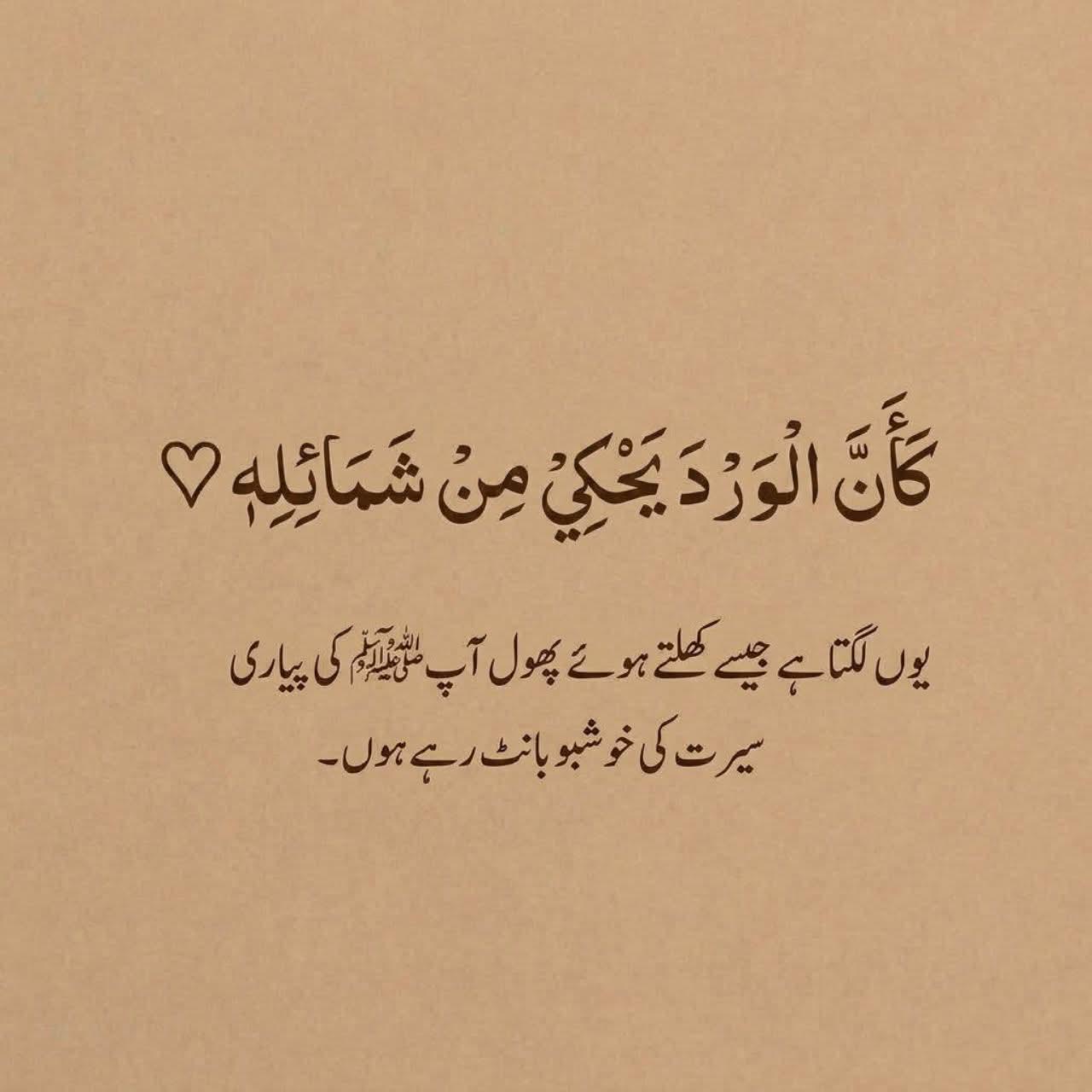 كَأَنَّ الوَرْدَ يَحْكِي مِنْ شَمَائِلِهِ ♡
یوں لگتا ہے جیسے کھلتے ہوئے پھول آپ ﷺ کی پیاری سیرت کی خوشبو بانٹ رہے ہوں…